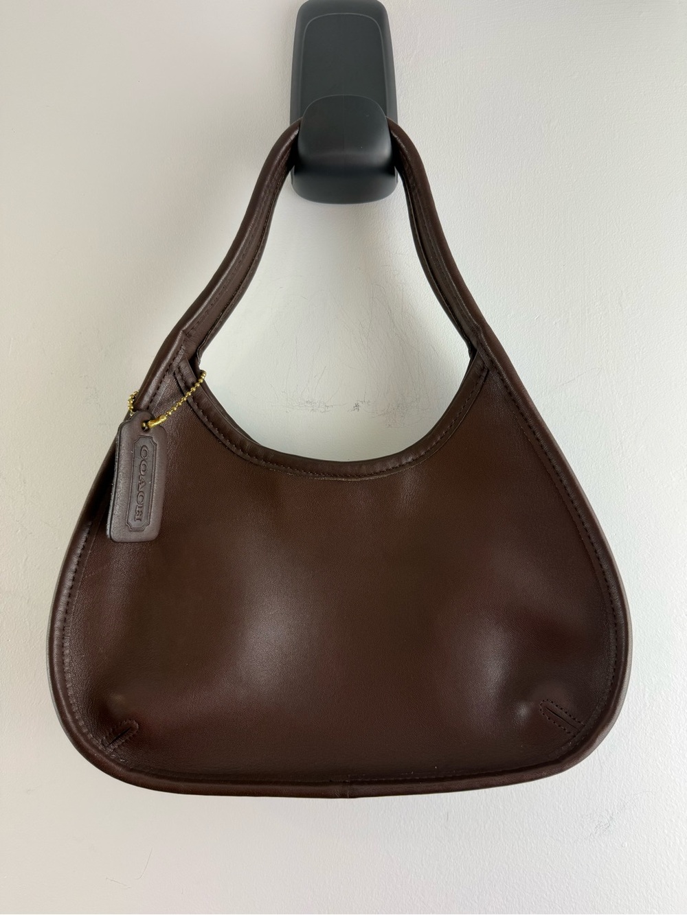 Vintage Coach Ergo Mini Hobo 9027 Mahogany Leather Bag + Dust Bag